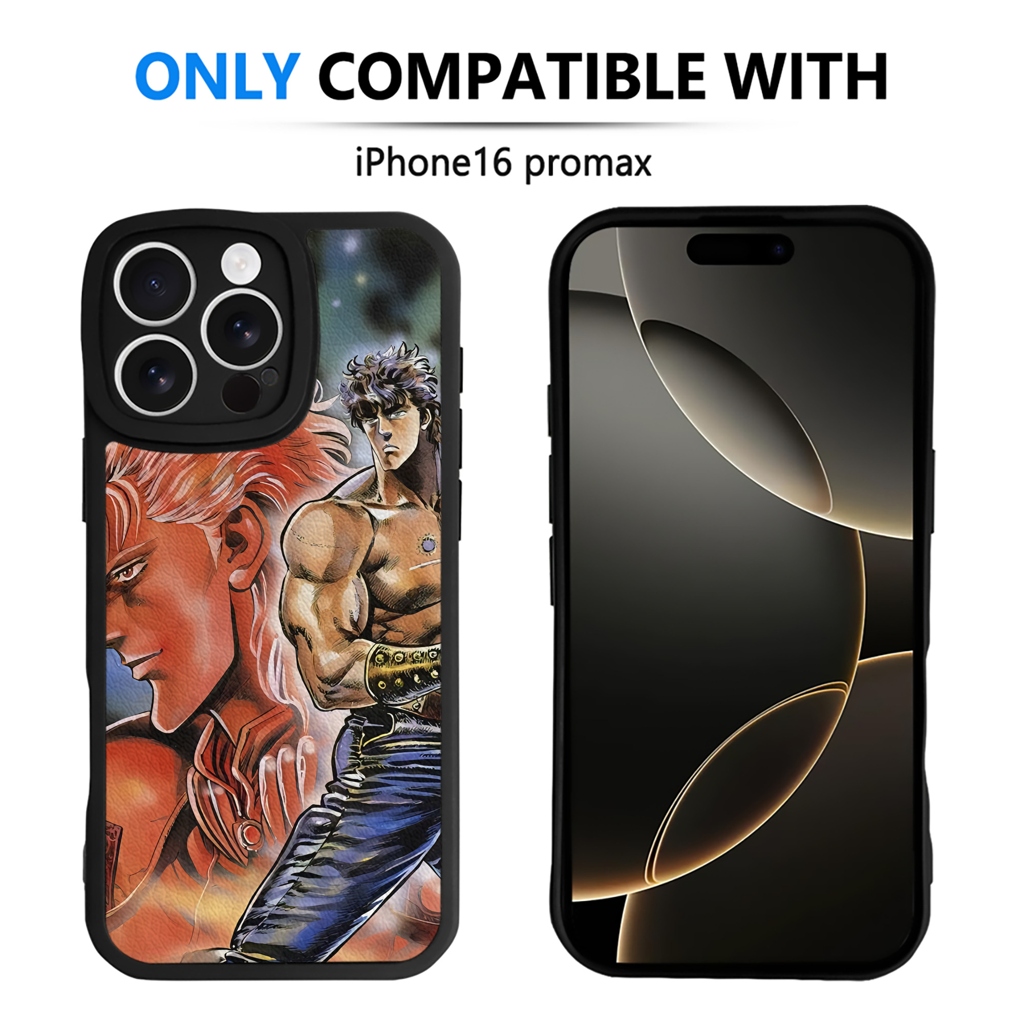 （画像用） 北斗の拳 Fist of the North Star 【iPhone 16シリーズ対応】シリコンスマホケース（レザー調） 材質：シリコン
